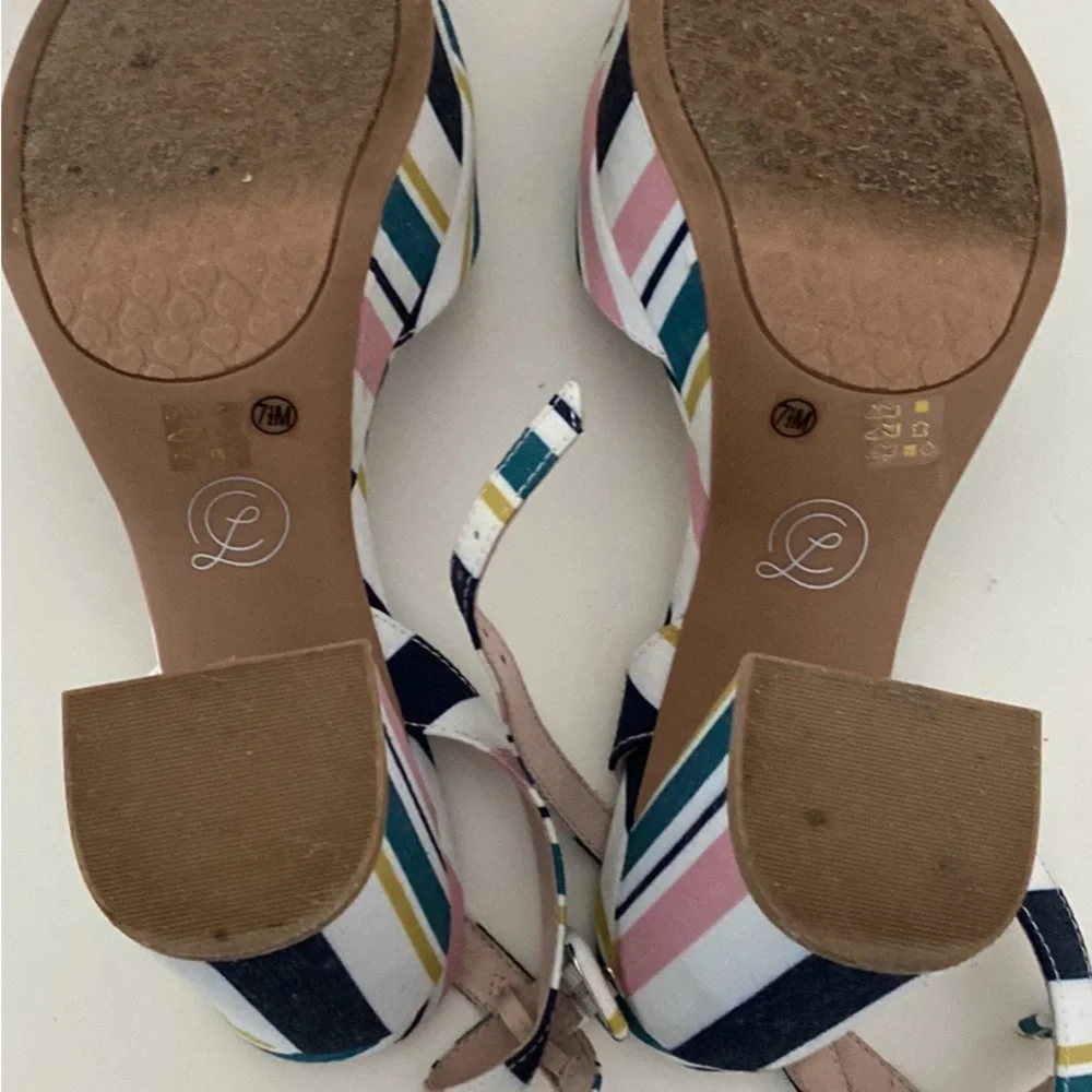Chinese Laundry Multicolor Striped Platform Sandals